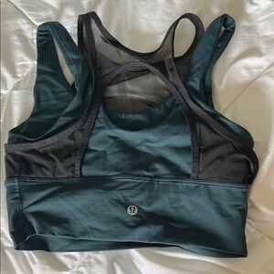 lululemon athletica Blue and Black Sports Bra for High Impact